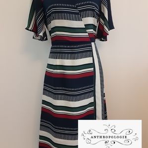 Anthropologie ~Skies are Blue flutter sleeve dress